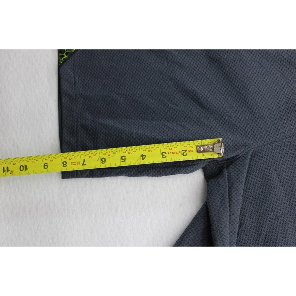 AND1 Boys Athletic Basketball Shorts Size L (10/12) Gray Neon Green Trim